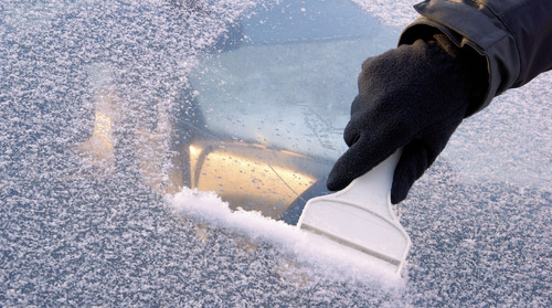 Remember to Scrape Windshields in Cold Weather